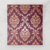 Carte De Placement Burgundy Floral Mariage de luxe Carte Place (Intérieur déplié)
