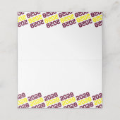 Carte De Placement Burgundy & Jaune Grad Classe Année Pliage Aliments (Extérieur déplié)