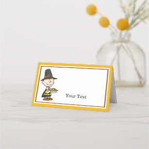 Carte De Placement cacahuètes   Charlie Brown Thanksgiving Dîner