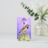 Carte De Placement Cactus aquarelle avec Mariage d'oiseaux Wren (Debout devant)