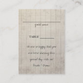 Carte De Placement Cactus du désert Table à feuilles succulentes Plac (Dos)