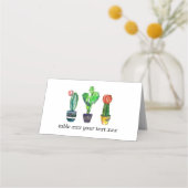 Carte De Placement cactus, succulent, aquarelle, fiesta, mexicaine, (Devant)