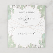 Carte De Placement Cactus & Succulents Geo Réservé Mariage de siège (Extérieur déplié)