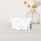 Carte De Placement Cactus & Succulents Geo Réservé Mariage de siège (Devant)