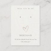 CARTE DE PLACEMENT CADEAU BLANC DU COEUR BRIDESMAID ÉCRAN DE RECHERCH (Devant)