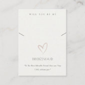 CARTE DE PLACEMENT CADEAU COEUR BLANC BRIDESMAID AFFICHAGE DE LACE DE (Devant)