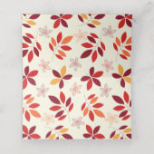 Carte De Placement Cadre Citrouille Feuille de couleur mignonne (Intérieur déplié)