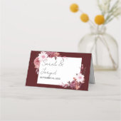 Carte De Placement Cadre de fleurs d'automne (Dos)