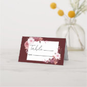 Carte De Placement Cadre de fleurs d'automne (Devant)