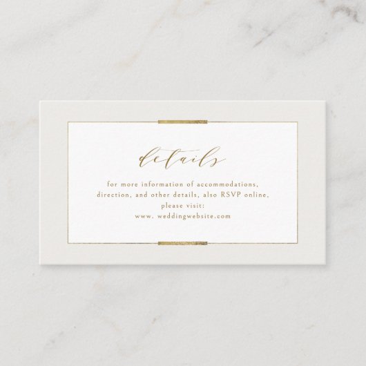 Carte De Placement Cadre Elegance Simple Moderne Détails Mariage (Devant)