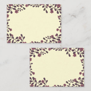 Carte De Placement Cadre Floral d'Automne Fleurs Douces Bohème Person