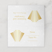 Carte De Placement Cadre mariage Gold Art Déco Design (Extérieur déplié)