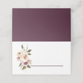 Carte De Placement Cadre Rose à la crème de Bourgogne doux (Extérieur déplié)