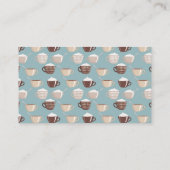 Carte De Placement café Cups Crème Caféine Lover Pastel Bleu Brown (Dos)