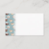 Carte De Placement café Cups Crème Caféine Lover Pastel Bleu Brown (Devant)
