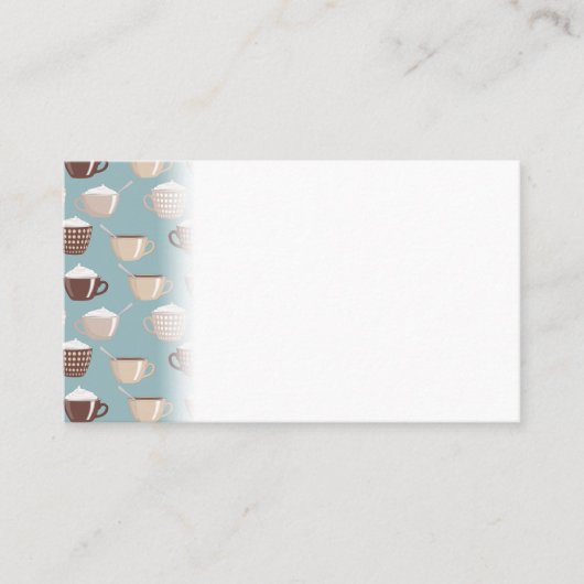Carte De Placement café Cups Crème Caféine Lover Pastel Bleu Brown (Devant)