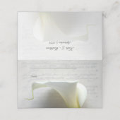 Carte De Placement Calla lily sur l'ancienne main script (Extérieur déplié)