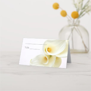 Carte De Placement Calla lys au-dessus de closeuse