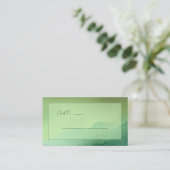 Carte De Placement Calligraphie aquarelle verte tranquille (Debout devant)