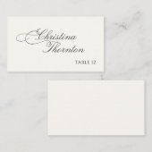 Carte De Placement Calligraphie de mariage Script (Devant / Derrière)