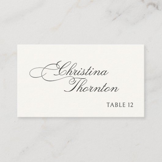 Carte De Placement Calligraphie de mariage Script (Devant)