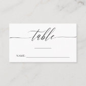 Carte De Placement Calligraphie délicate - Noms et date du Mariage (Devant)