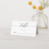 Carte De Placement Calligraphie délicate - Noms et date du Mariage (Devant)