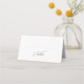 Carte De Placement Calligraphie Mariage Plié Chic Classique (Devant)