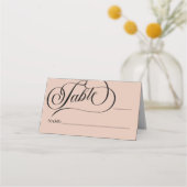 Carte De Placement Calligraphie moderne Mariage beige (Devant)