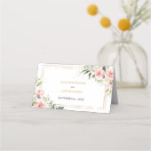 Carte De Placement Calligraphie rose rose rose rose rose rose eucalyp (Dos)