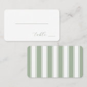 Carte De Placement Calligraphie verte minimaliste (Devant / Derrière)