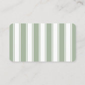 Carte De Placement Calligraphie verte minimaliste (Dos)