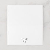 Carte De Placement Calligraphie Whimsical Profitez de Buffet Étiquett (Extérieur déplié)