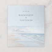 Carte De Placement Calm Blue Beach Scene (Extérieur déplié)