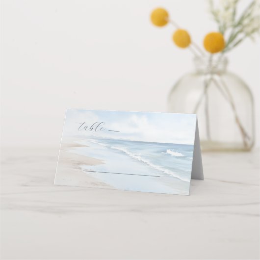 Carte De Placement Calm Blue Beach Scene (Devant)