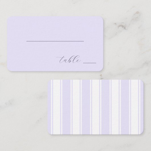 Carte De Placement Calm Lavender Minimalist Line (Devant / Derrière)