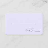 Carte De Placement Calm Lavender Minimalist Line (Devant)