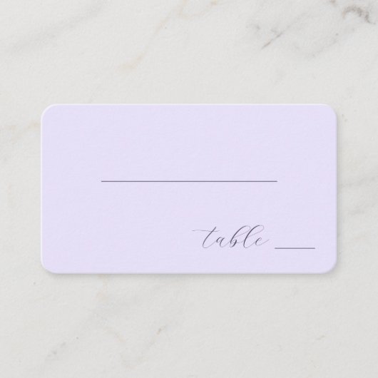 Carte De Placement Calm Lavender Minimalist Line (Devant)