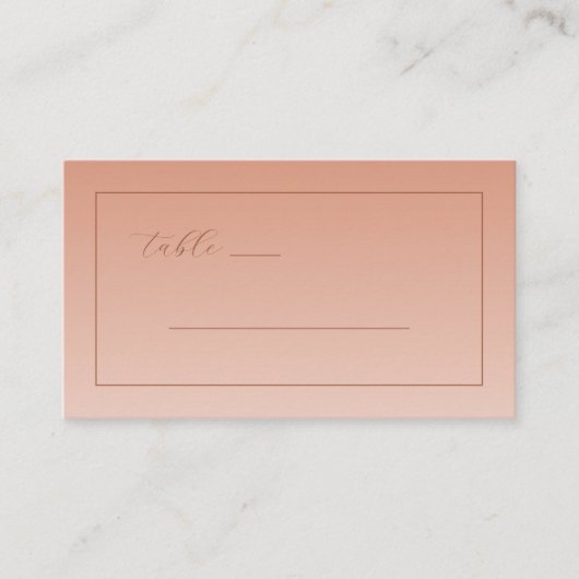 Carte De Placement Calm Peach Minimalist Lines (Devant)