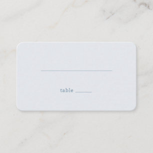 Carte De Placement Calme Minimaliste Ligne Bleue