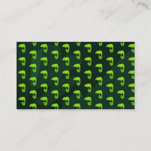Carte De Placement Caméléon vert mignon (Devant)