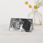 Carte De Placement Caméra vidéo Mariage de coeur photo (Dos)