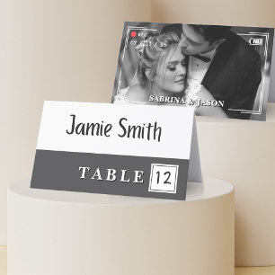 Carte De Placement Caméra vidéo Photo Mariage