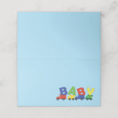 Carte De Placement Camions Boy Baby shower Construction Cute (Extérieur déplié)