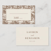 Carte De Placement Campagne Rétro Beige Nostalgique (Devant / Derrière)