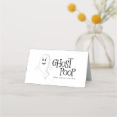 Carte De Placement Capsule de bonbon Halloween Ghost Poop (Devant)