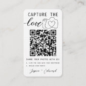 Carte De Placement Capturez L'Amour Qr Code Photo Mariage moderne (Devant)