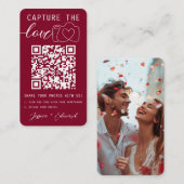 Carte De Placement Capturez Le Code Qr Amour Photo Mariage Bourgogne (Devant / Derrière)