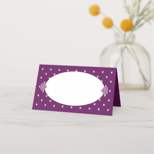 Carte De Placement Cardinal rouge Rosace Place Card (Devant)