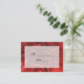 Carte De Placement Carnation rouge Mariage Floral (Debout devant)